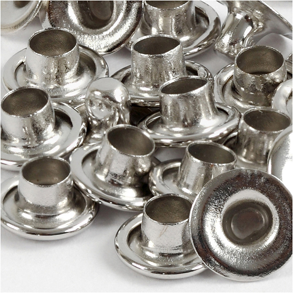 Rivets, dia. 7 mm, silver, 50 pc/ 1 pack [HOB-406130]