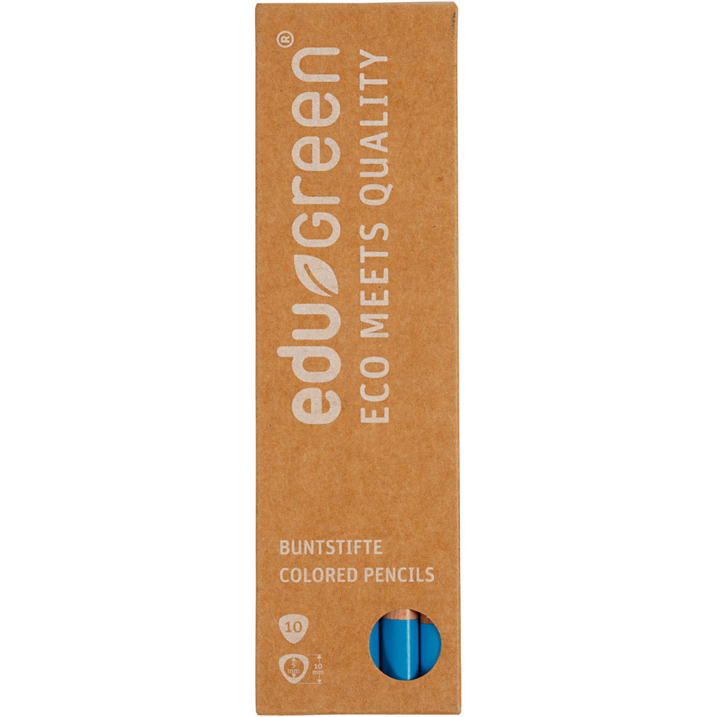 Edugreen Jumbo Coloured Pencils, lead 5 mm, light blue, 10 pc/ 1 pack [HOB-408252]