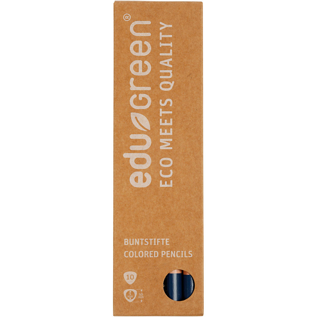 Edugreen Jumbo Coloured Pencils, lead 5 mm, blue, 10 pc/ 1 pack [HOB-408254]