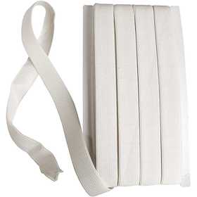 Elastic Cord, W: 20 mm, white, 25 m/ 1 roll [HOB-41044]