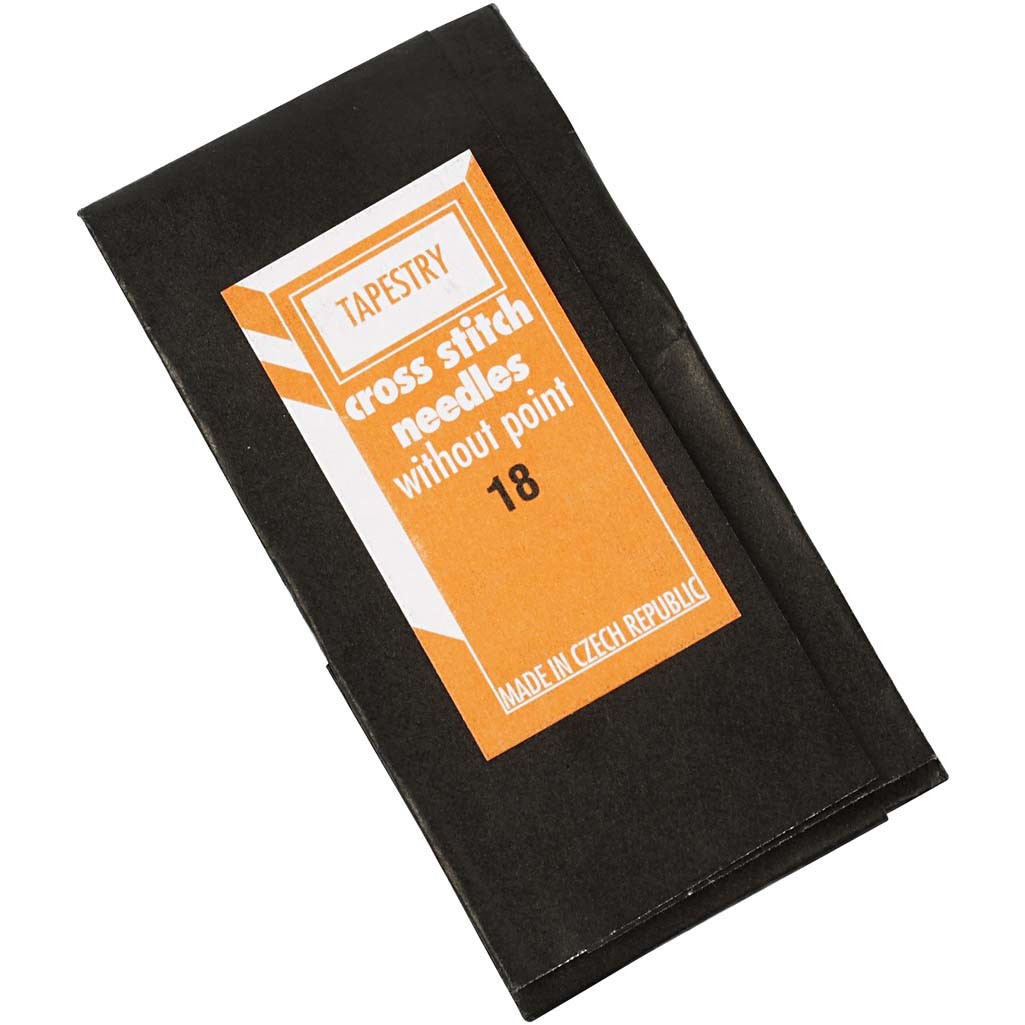 Cross Stitch Needles, Length of eye: 9mm , no. 18, L: 50 mm, with blunt tip, 25 pc/ 1 pack [HOB-41105]