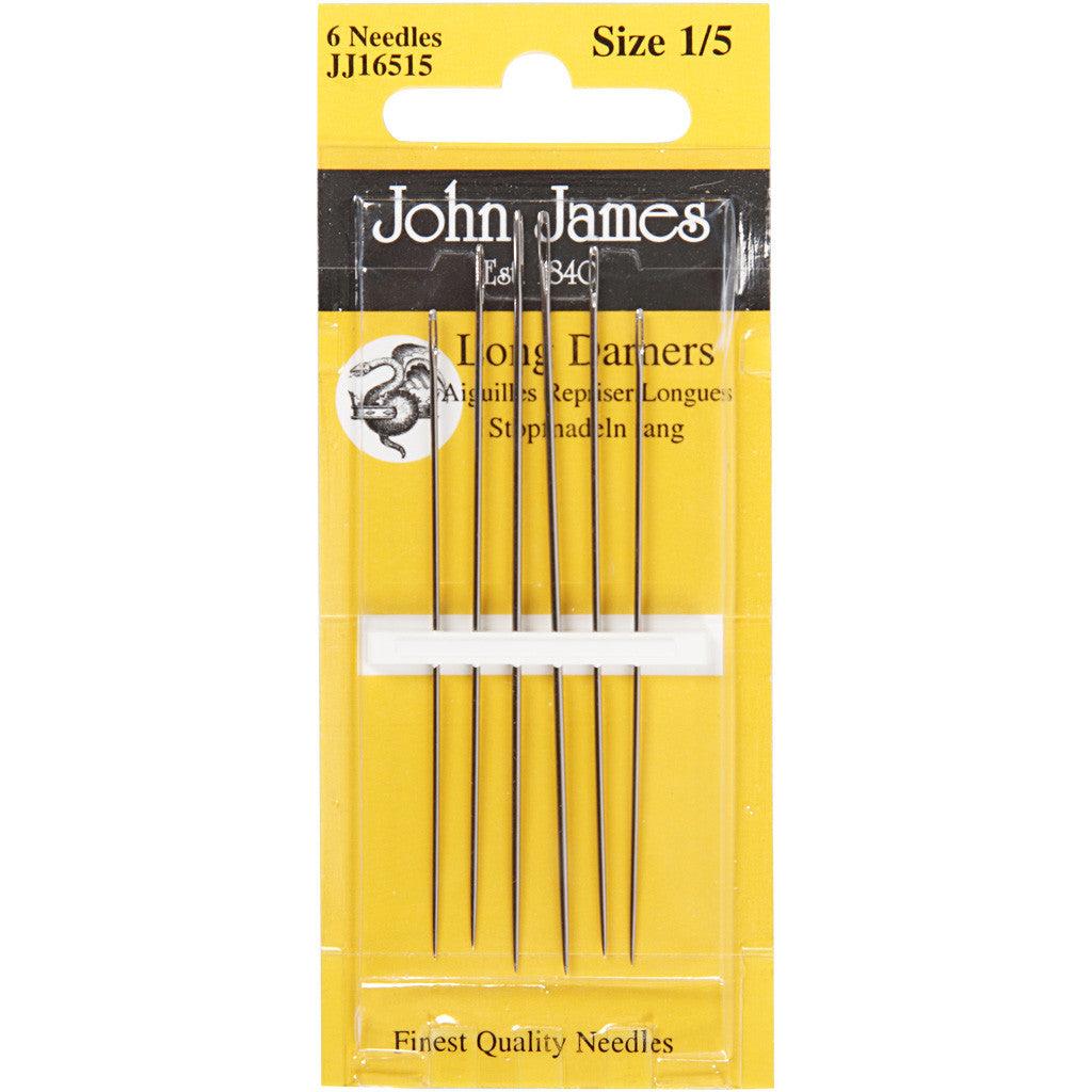 Darning Needles, no. 1-5, silver, 6 pc/ 1 pack [HOB-41128]