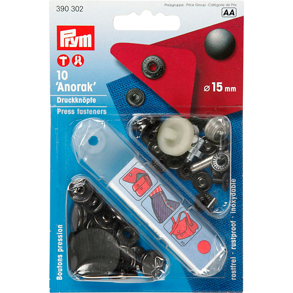 Press Fastener Starter Set, dia. 15 mm, 1 set [HOB-41164]