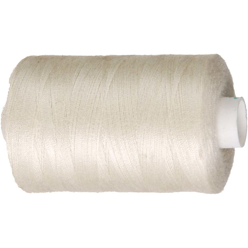 Sewing Thread, off-white, 1000 m/ 1 roll [HOB-41214]