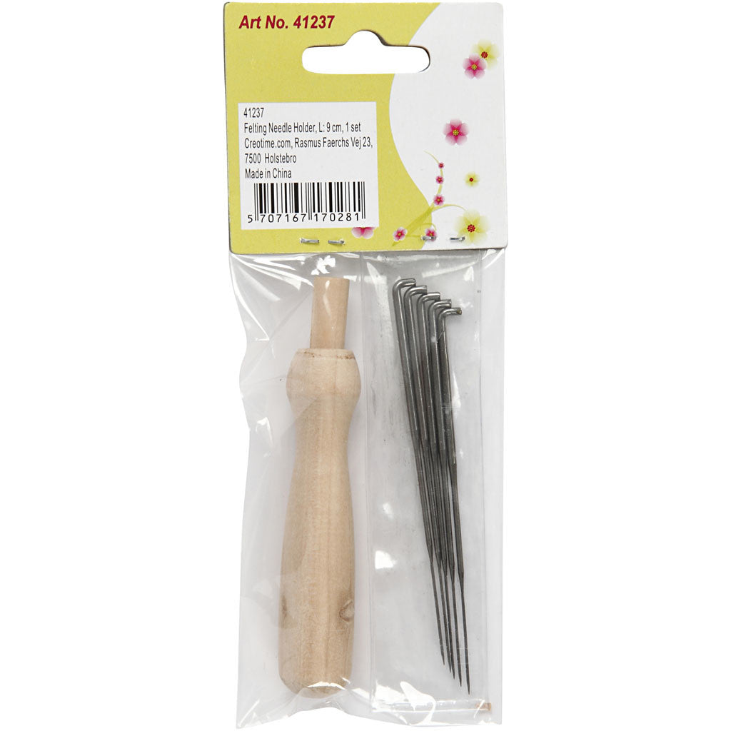 Felting Needle Holder, L: 9 cm, 1 set [HOB-41237]