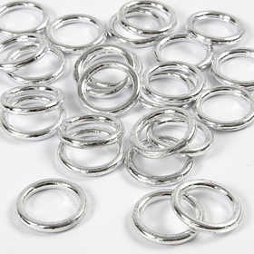 Plastic Ring, size 15 mm, thickness 2 mm, silver, 25 pc/ 1 pack [HOB-41260]