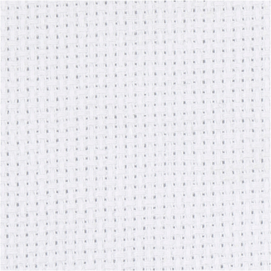 Aida Fabric, size 50x50 cm, 70 squares per 10cm , white, 1 pc [HOB-412654]