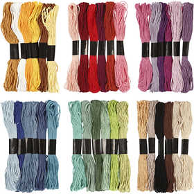 Embroidery Thread, thickness 1 mm, 252 bundle/ 1 pack [HOB-41280]