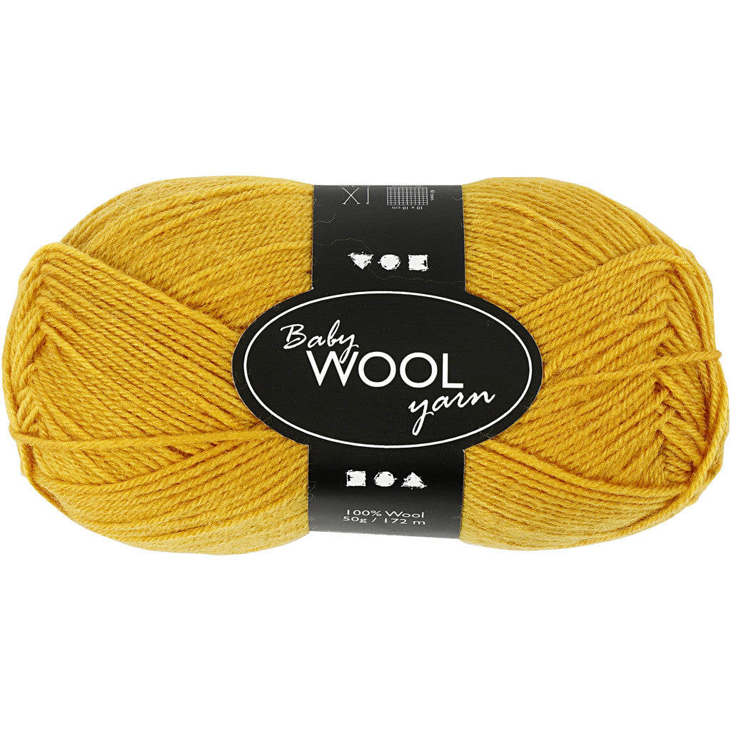 Baby Yarn, L: 172 M, dark yellow, 50 g/ 1 ball [HOB-41349]