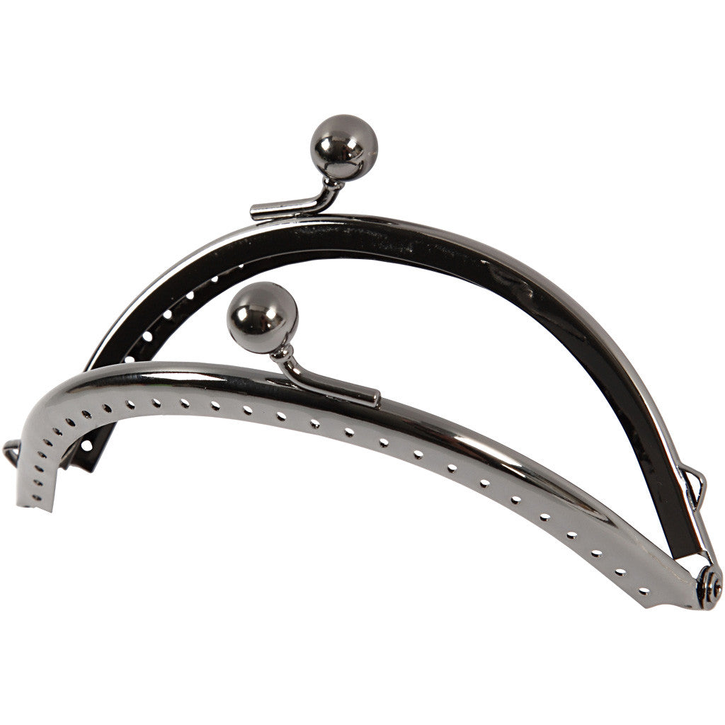 Purse Clasp Kit, size 10 cm, antique silver, 1 pc [HOB-41353]