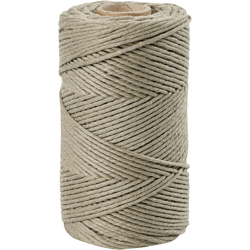 Macramé Cord, L: 198 M, dia. 2 mm, moss green, 330 g/ 1 roll [HOB-414763]