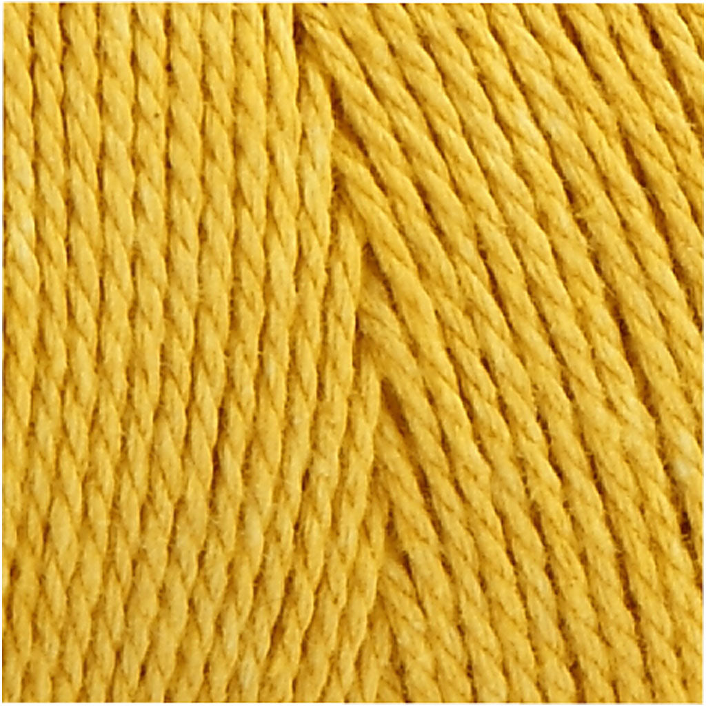 Macramé cord, L: 315 M, thickness 1 mm, Thin quality 12/12, yellow, 220 g/ 1 ball [HOB-41502]