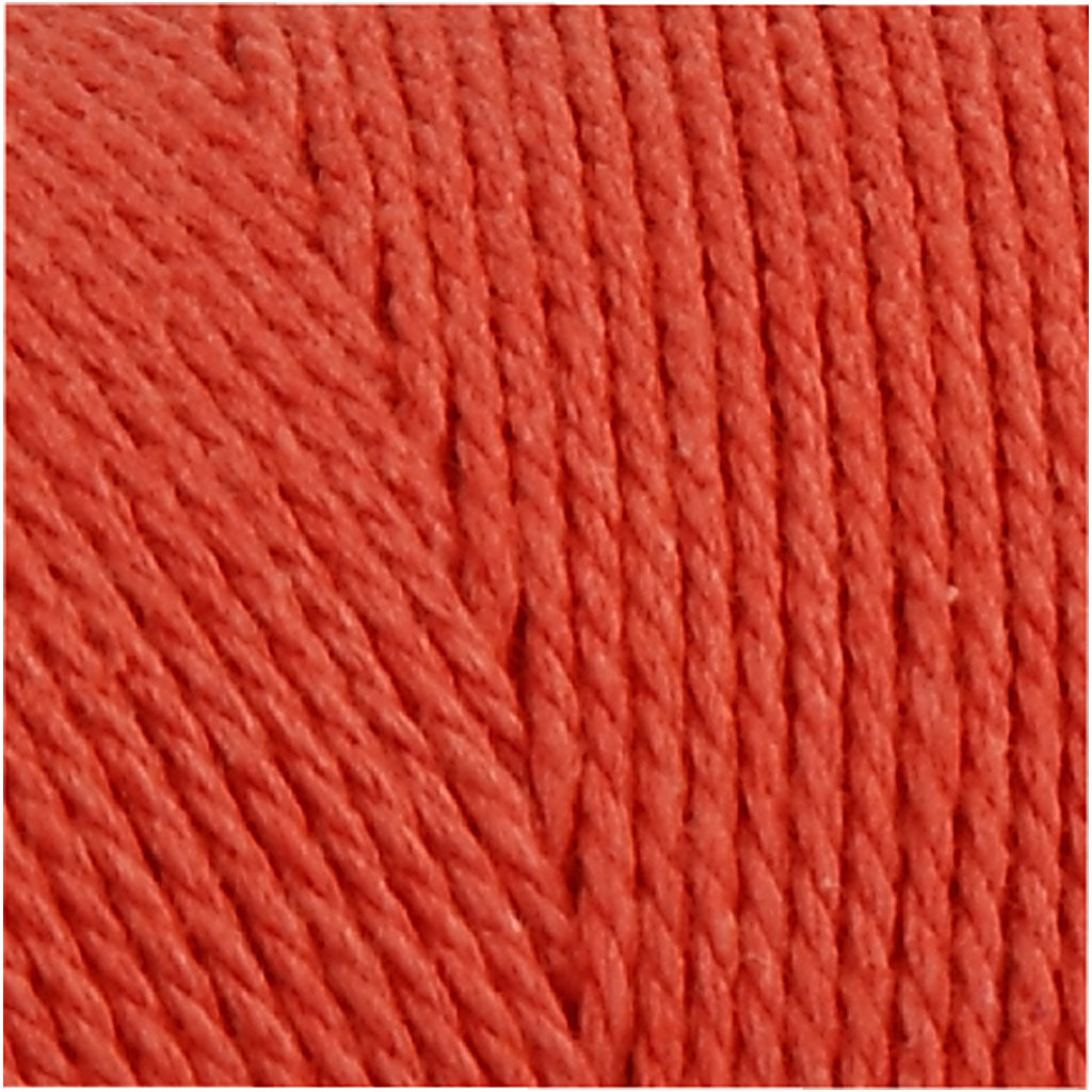 Macramé cord, L: 315 M, thickness 1 mm, Thin quality 12/12, orange, 220 g/ 1 ball [HOB-41504]