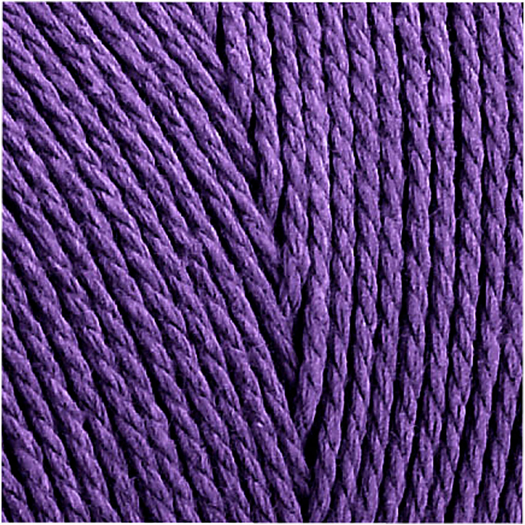 Macramé cord, L: 315 M, thickness 1 mm, Thin quality 12/12, violet, 220 g/ 1 ball [HOB-41510]