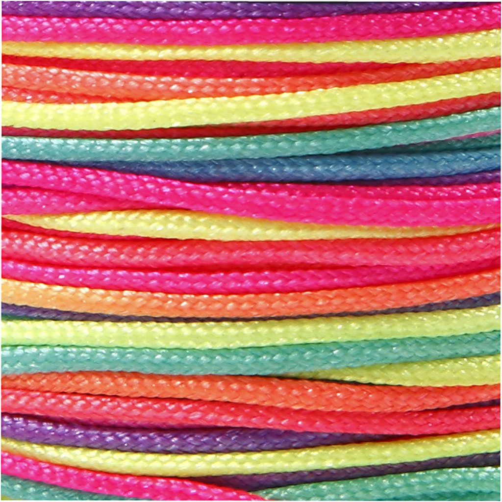 Nylon cord, thickness 1 mm, neon colours, 28 m/ 1 roll [HOB-41723]