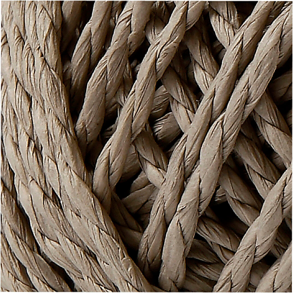 Paper Yarn, thickness 2,5-3 mm, light brown, 150 g, 40 m/ 1 ball [HOB-41733]