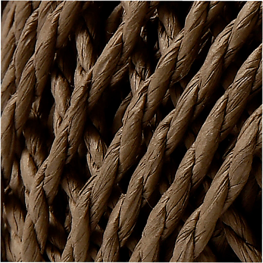 Paper Yarn, thickness 2,5-3 mm, dark brown, 150 g, 40 m/ 1 ball [HOB-41734]