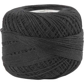 Mercerized Cotton Yarn, black, 20 g/ 1 ball [HOB-42127]