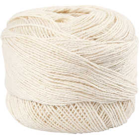 Mercerized Cotton Yarn, off-white, 20 g/ 1 ball [HOB-42129]