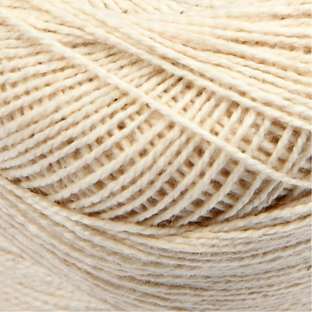 Mercerized Cotton Yarn, off-white, 20 g/ 1 ball [HOB-42129]