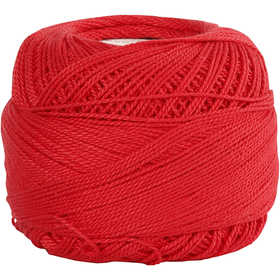 Mercerized Cotton Yarn, red, 20 g/ 1 ball [HOB-42130]