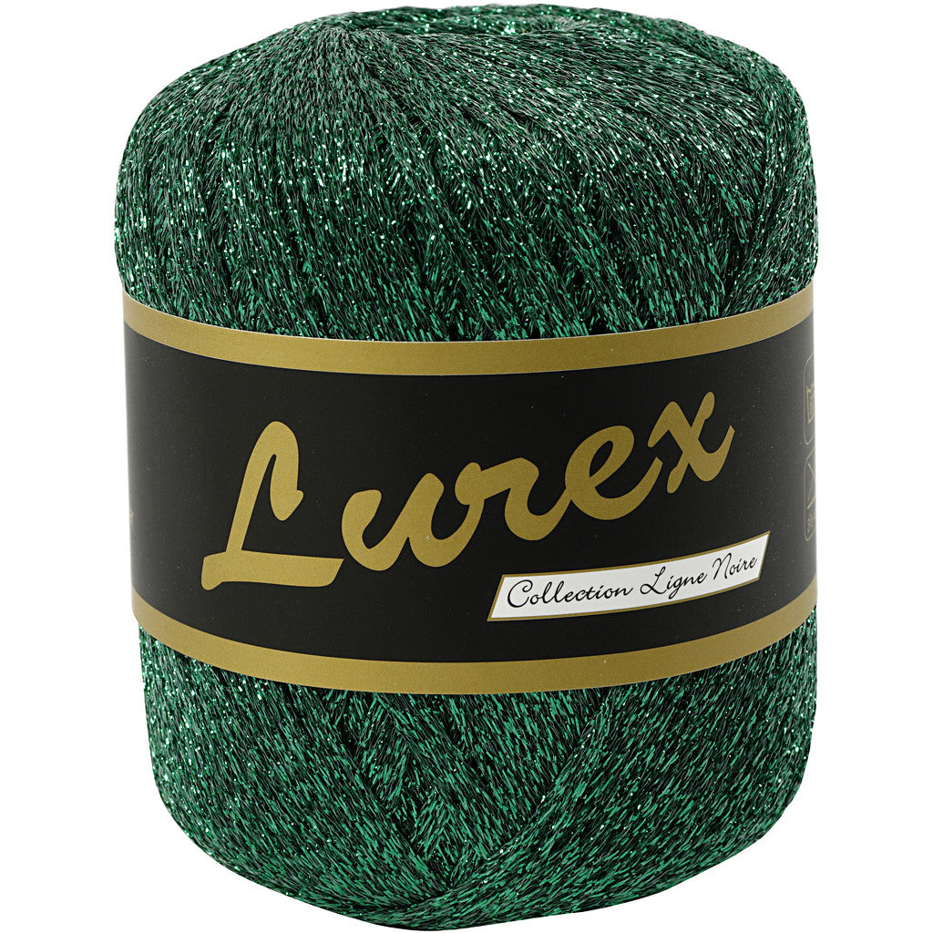 Lurex Yarn, L: 160 M, green, 25 g/ 1 ball [HOB-421472]