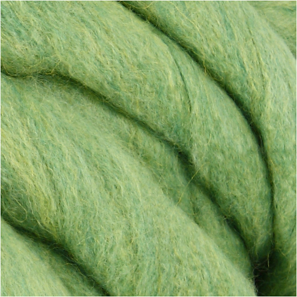 Chunky Yarn of Acrylic/Wool, L: 15 M, size mega, lime green, 300 g/ 1 ball [HOB-42166]