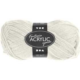 Fantasia Acrylic Yarn, L: 80 M, off-white, 50 g/ 1 ball [HOB-421801]