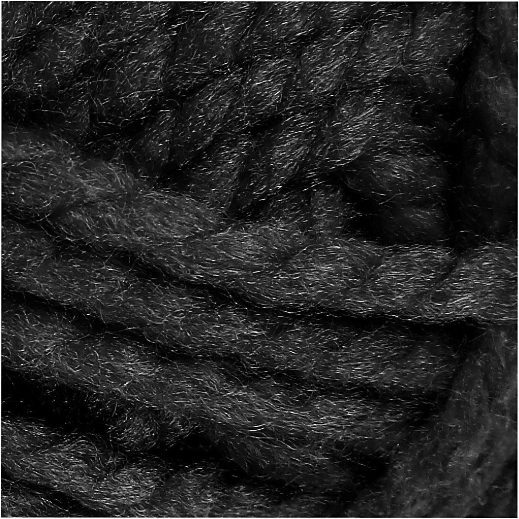 Fantasia Acrylic Yarn, L: 35 M, Maxi, black, 50 g/ 1 ball [HOB-421870]