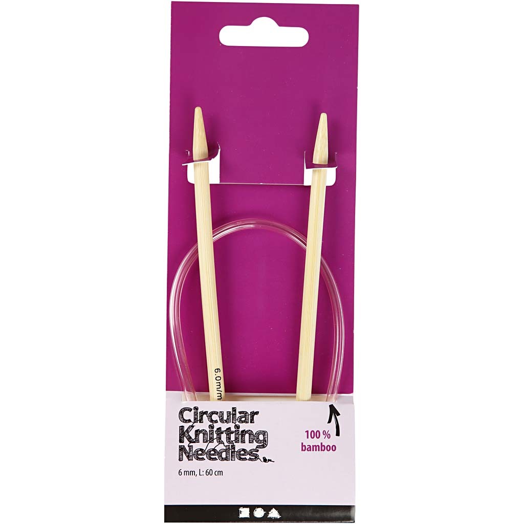 Circular Knitting Needle, L: 60 cm, size 6 mm, 1 pc [HOB-42275]