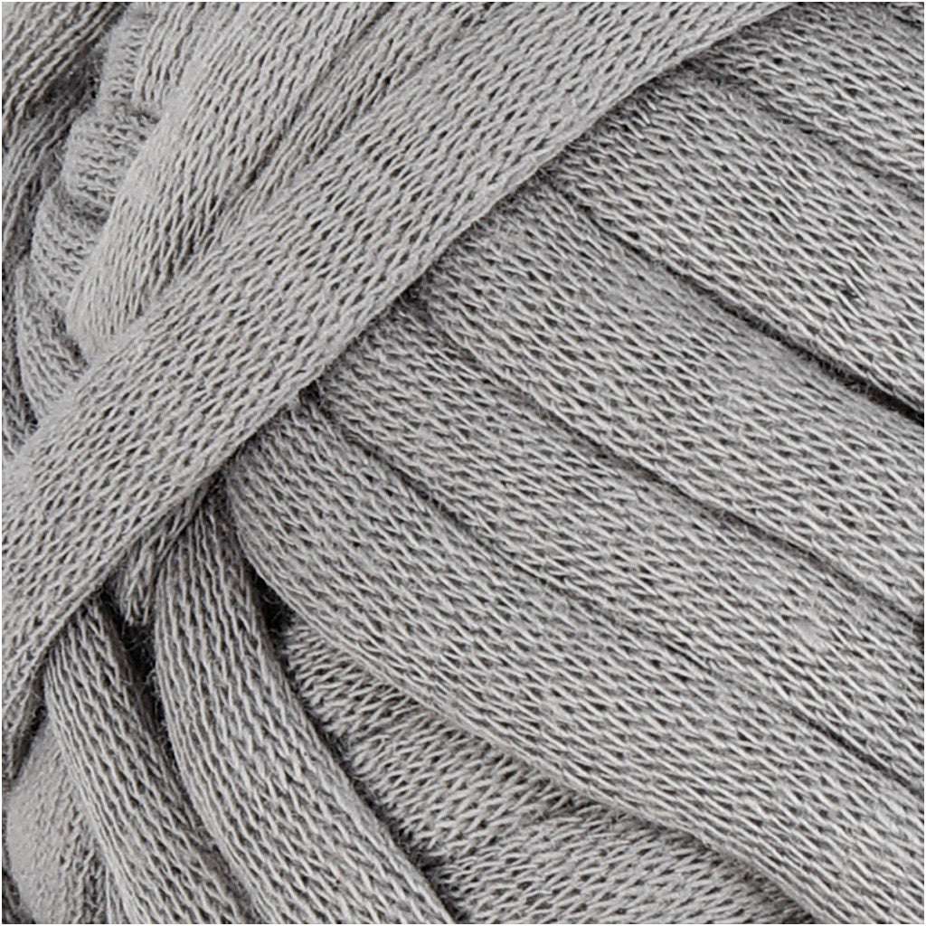 Cotton Tube Yarn, L: 45 M, needle 10-12, grey, 100 g/ 1 ball [HOB-42508]