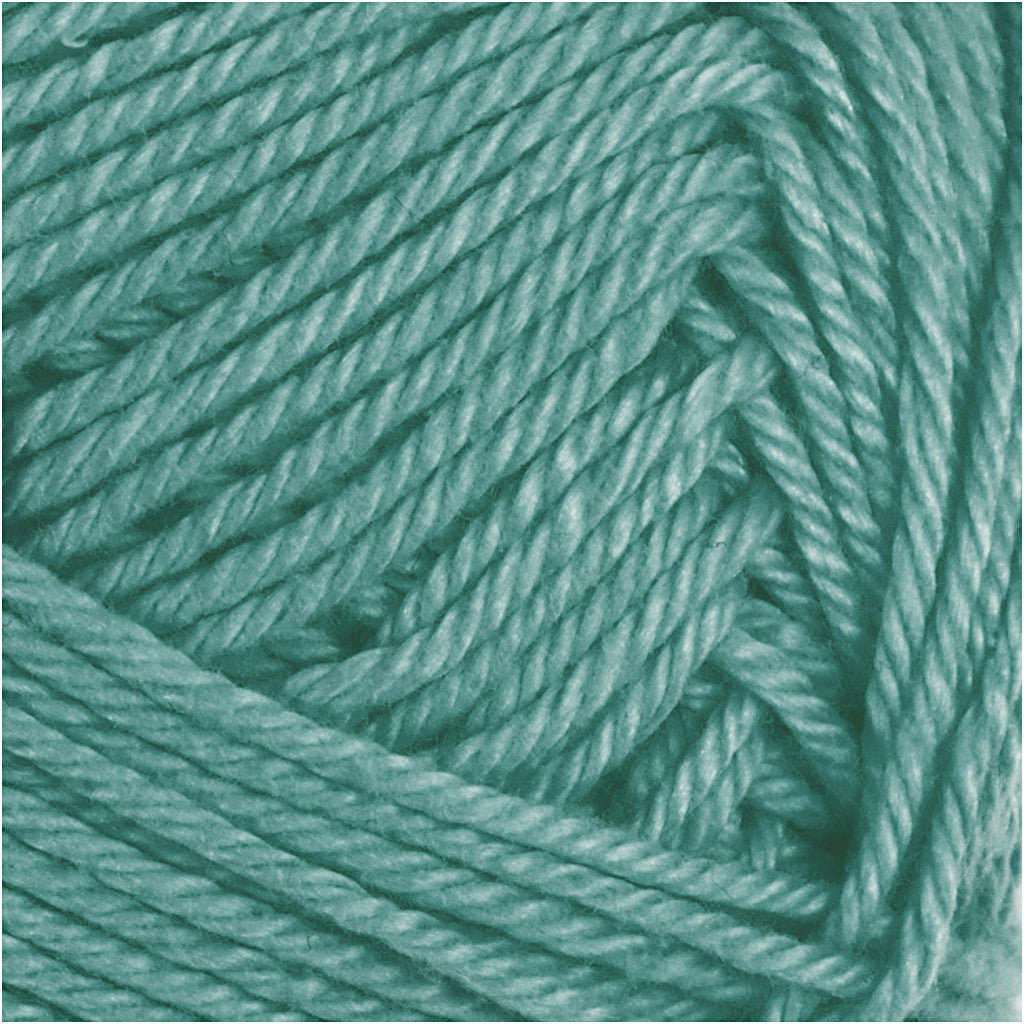 Cotton Yarn, no. 8/4, L: 170 M, needle 3-3,5, petrol, 50 g/ 1 ball [HOB-431010]