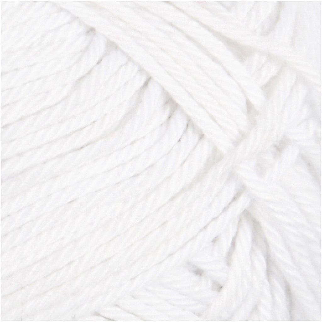Cotton Yarn, no. 8/4, L: 170 M, needle 3-3,5, white, 50 g/ 1 ball [HOB-431020]