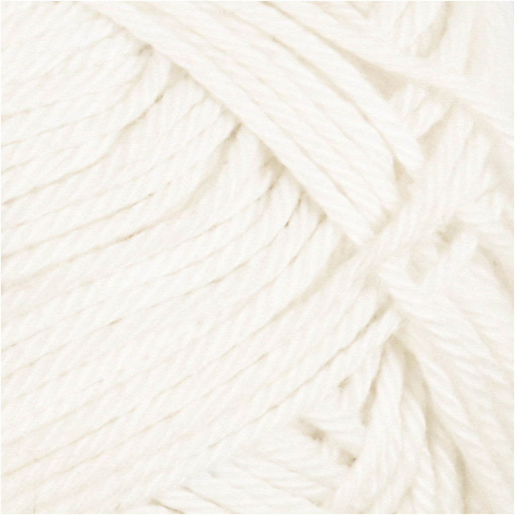 Cotton Yarn, no. 8/4, L: 170 M, needle 3-3,5, off-white, 50 g/ 1 ball [HOB-431030]