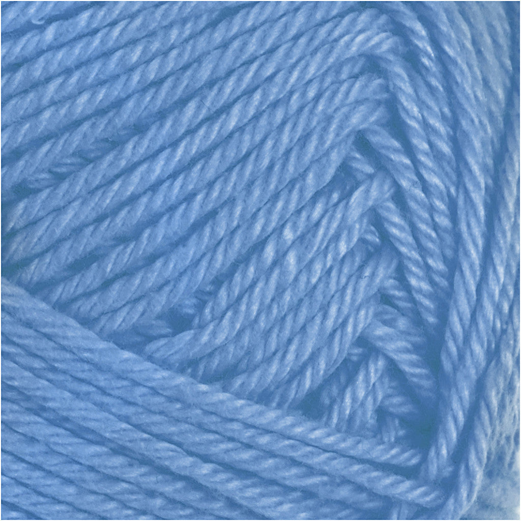Cotton Yarn, no. 8/4, L: 170 M, needle 3-3,5, blue, 50 g/ 1 ball [HOB-431110]