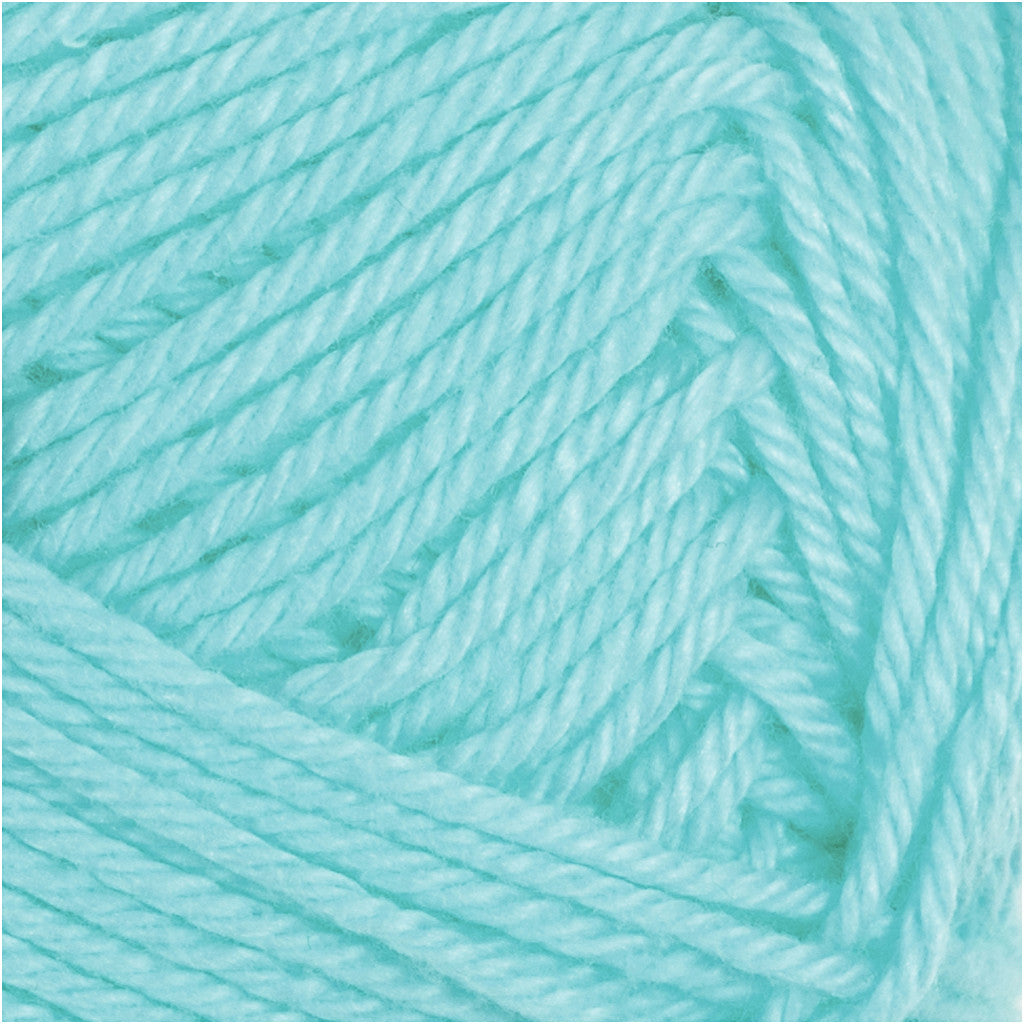 Cotton Yarn, no. 8/4, L: 170 M, needle 3-3,5, turquoise, 50 g/ 1 ball [HOB-431120]
