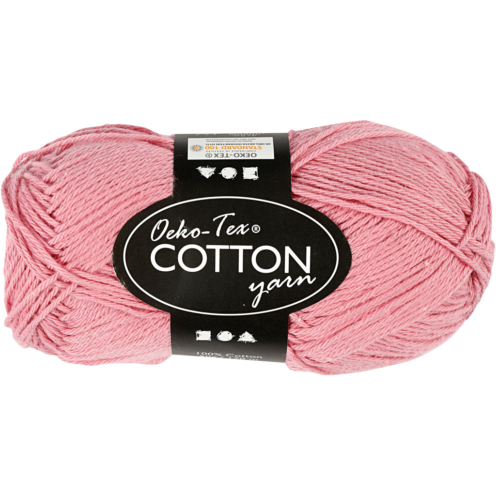 Cotton Yarn, no. 8/4, L: 170 M, needle 3-3,5, light red, 50 g/ 1 ball