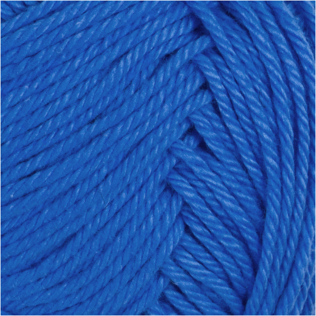 Cotton Yarn, no. 8/4, L: 170 M, needle 3-3,5, cobalt blue, 50 g/ 1 ball [HOB-431270]