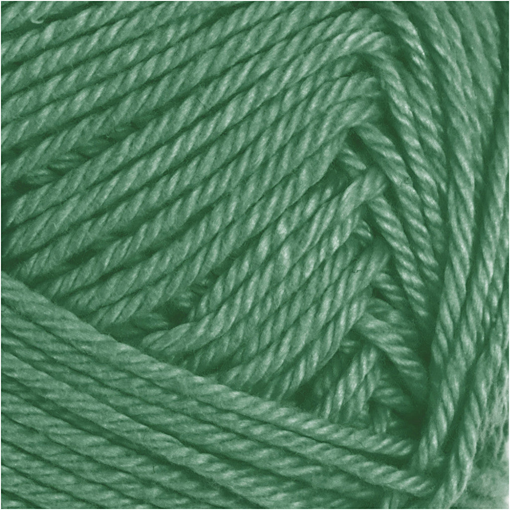 Cotton Yarn, no. 8/4, L: 170 M, needle 3-3,5, dark green, 50 g/ 1 ball [HOB-431290]
