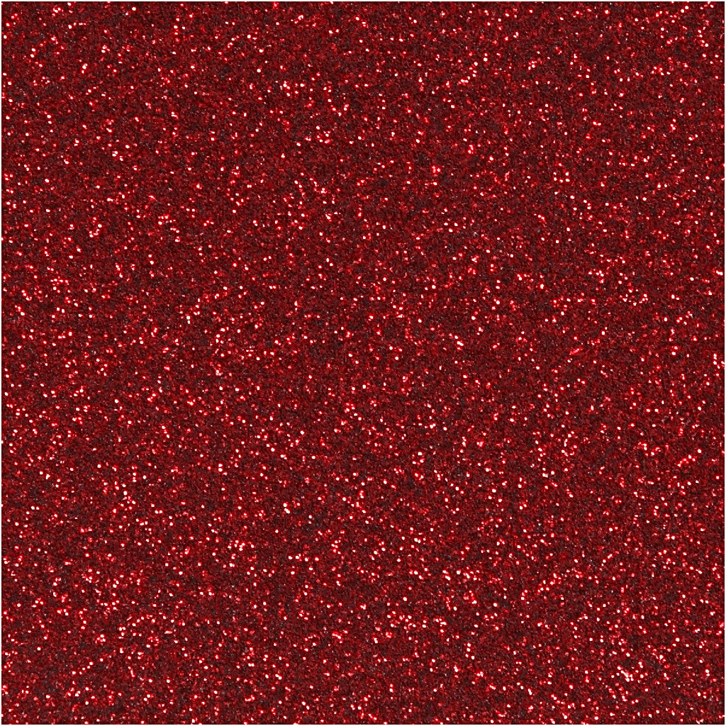 Iron On Foil, A5, sheet 148x210 mm, glitter, red, 1 sheet [HOB-44331]