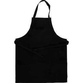Apron, L: 70 cm, W: 55 cm, size 7-12 years, 210 g, black, 1 pc [HOB-44589]