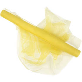 Tulle, W: 50 cm, yellow, 5 m/ 1 roll [HOB-44611]