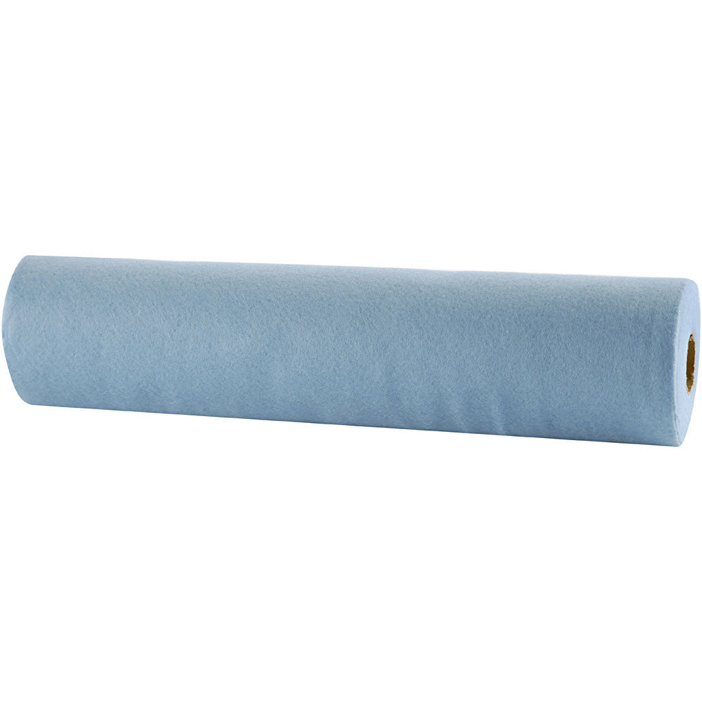 Craft felt, W: 45 cm, thickness 1,5-2 mm, 180-200 g, light blue, 5 m/ 1 roll [HOB-45020]