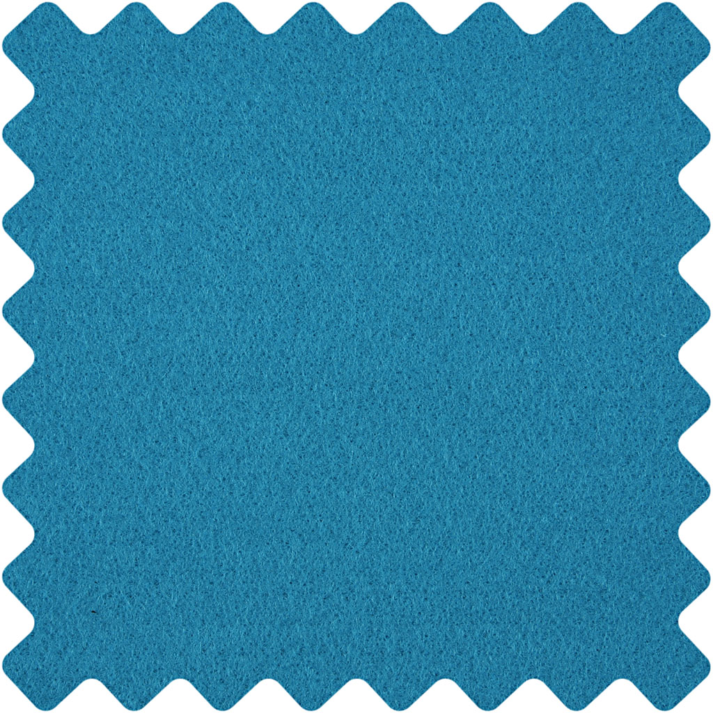 Craft felt, W: 45 cm, thickness 1,5-2 mm, 180-200 g, turquoise, 5 m/ 1 roll [HOB-45041]