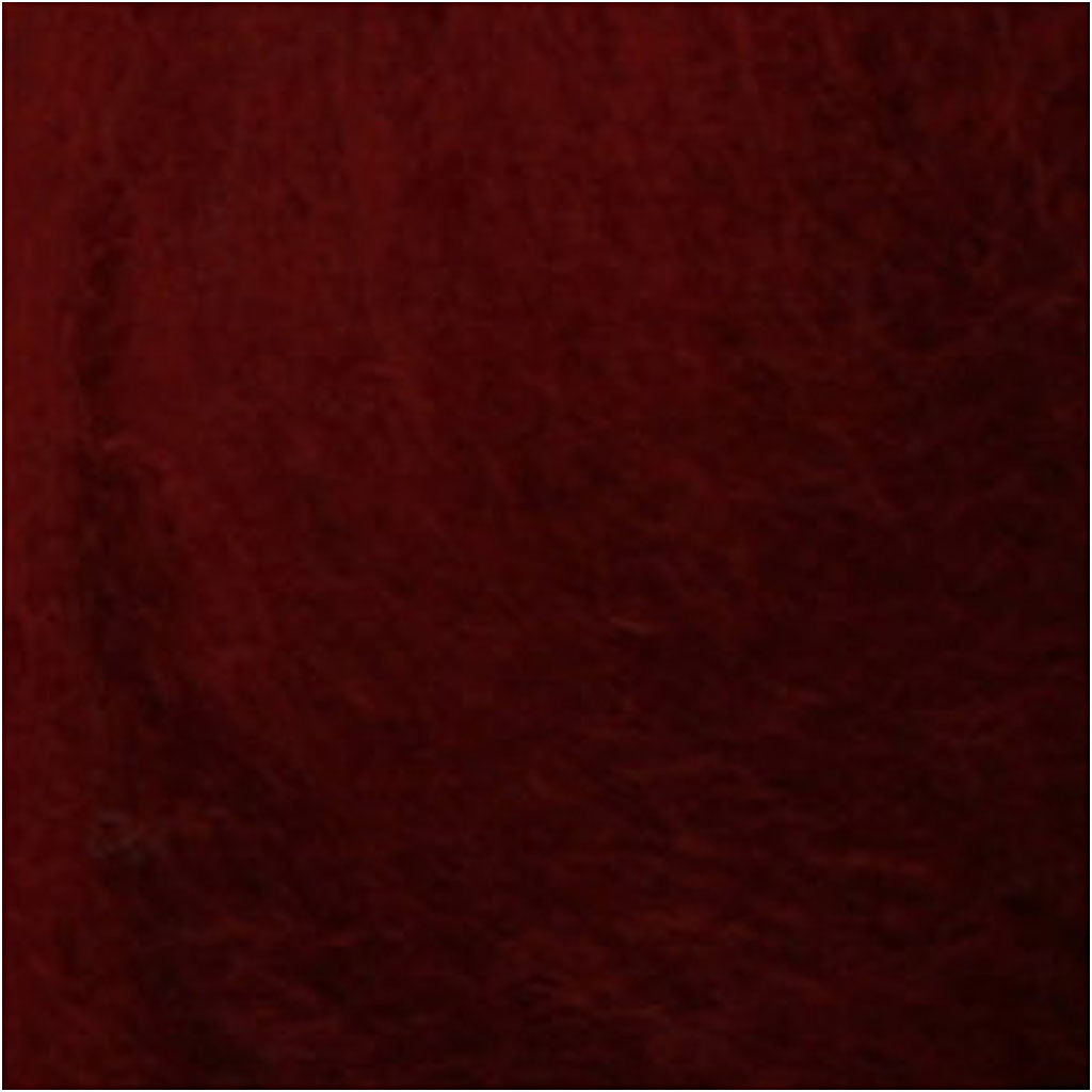 Carded Wool, warm red, 100 g/ 1 bundle [HOB-451870]