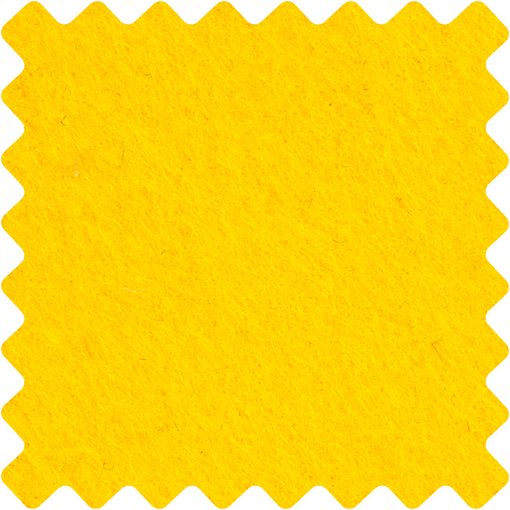 Craft Felt, sheet 42x60 cm, thickness 3 mm, yellow, 1 sheet [HOB-45232]