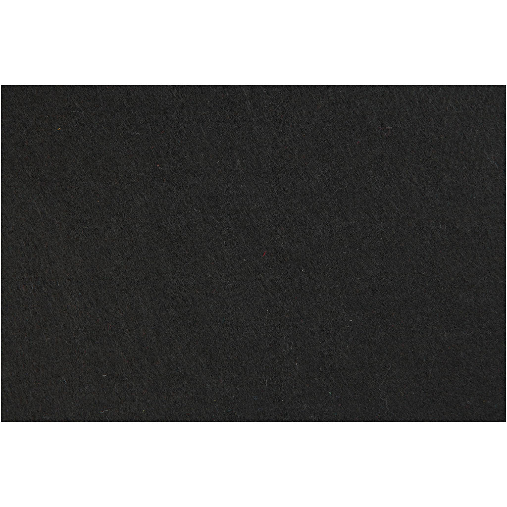 Craft Felt, sheet 42x60 cm, thickness 3 mm, black, 1 sheet