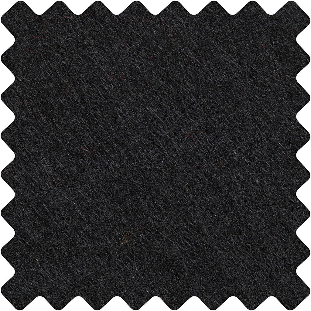 Craft Felt, sheet 42x60 cm, thickness 3 mm, black, 1 sheet [HOB-45241]
