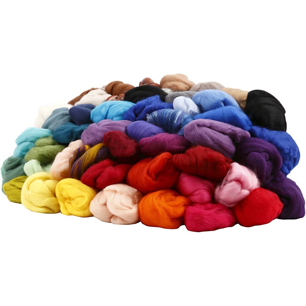 Merino Wool, thickness 21 my, Content may vary , assorted colours, 20x20 g/ 1 pack [HOB-45485]