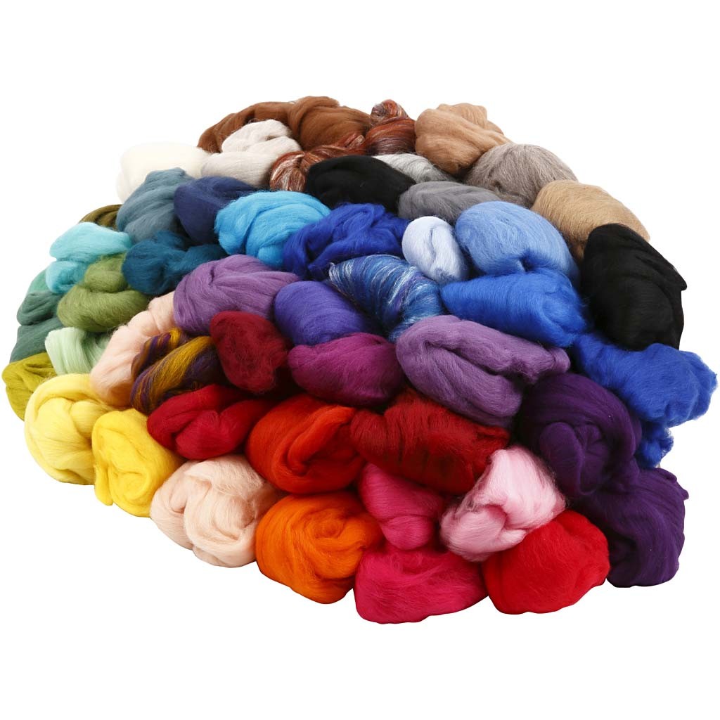 Merino Wool, thickness 21 my, Content may vary , assorted colours, 20x20 g/ 1 pack [HOB-45485]